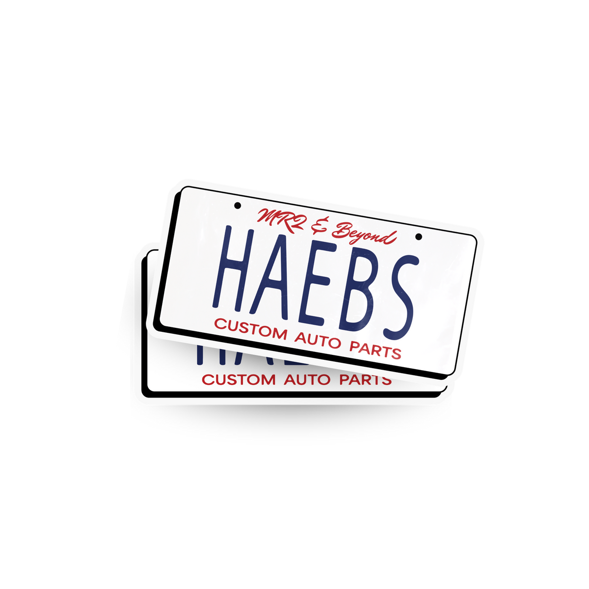 HAEBS License Plate Waterproof Sticker