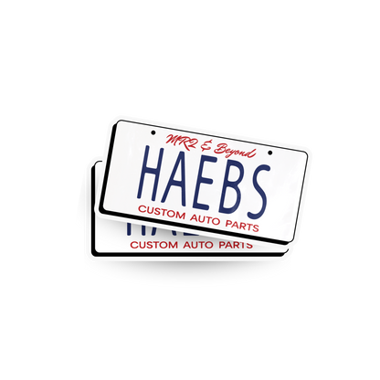 HAEBS License Plate Waterproof Sticker