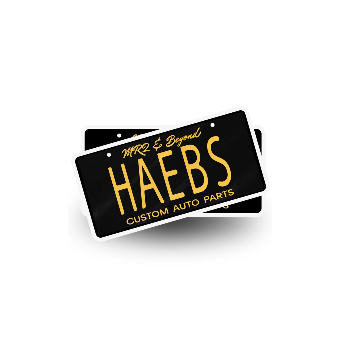 HAEBS License Plate Waterproof Sticker