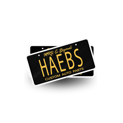 HAEBS License Plate Waterproof Sticker