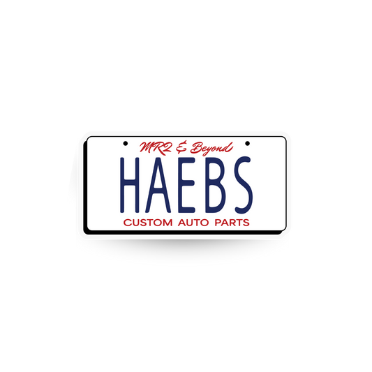 HAEBS License Plate Waterproof Sticker